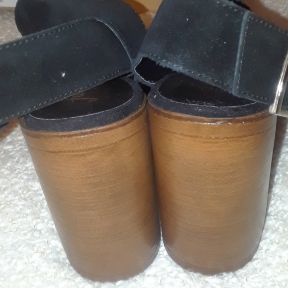 Free People Lanely Suede Platform Heels Black 39 - Picture 14 of 16